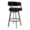 Armen Living Dione 26" Counter Height Barstool in Mineral Finish and Vintage Black Faux Leather 721535746941 - alternate 6